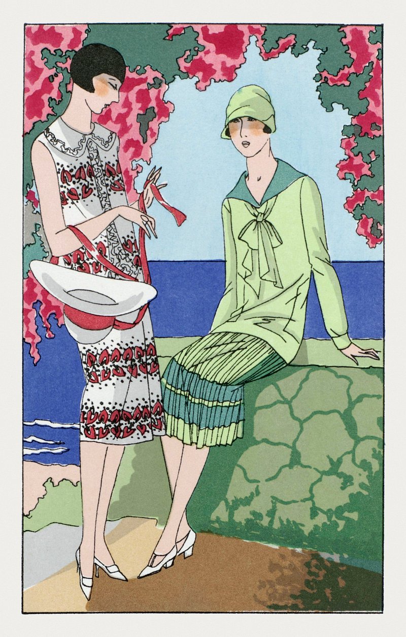 vintage fashion illustration 1920