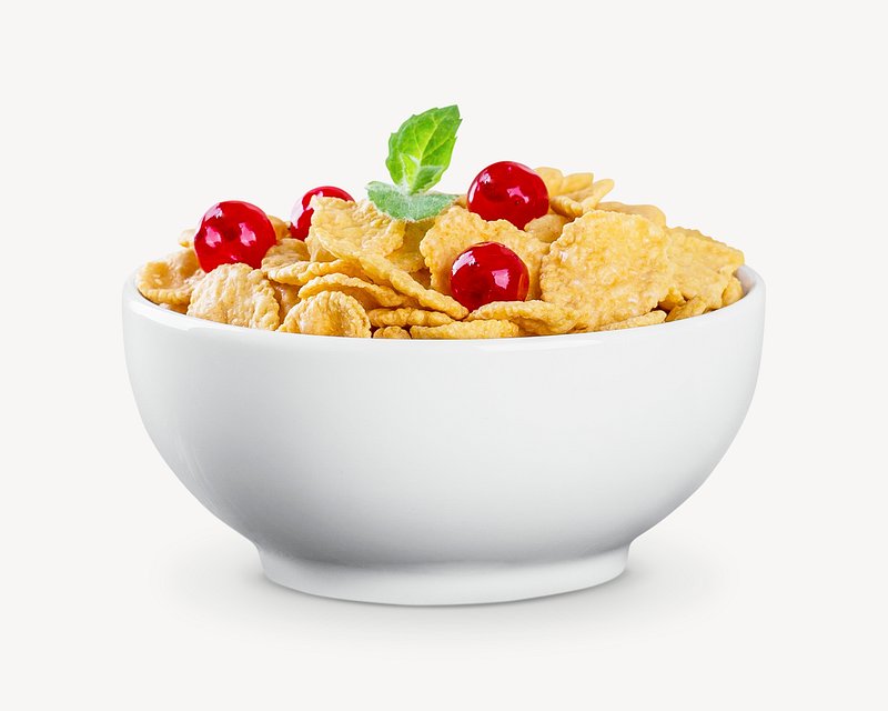 Cereal bowl collage element, food Free PSD rawpixel