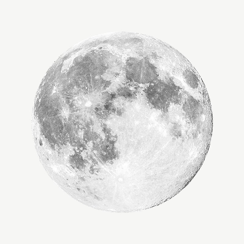 Closeup shot of the beautiful moon on transparent background PNG - Similar  PNG