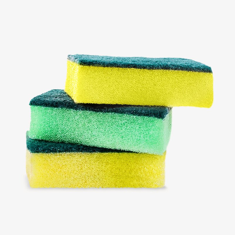 Premium Photo  Kitchen sponges isolated on white black sponges for washing  dishes