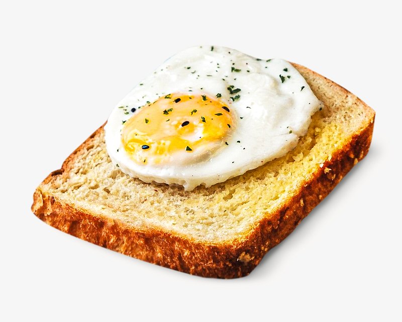 Fried egg on toast png mockup flat lay food photography, free image by  rawpixel.com / Monika