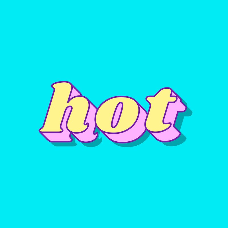 hot-word-retro-typography-vector-free-vector-rawpixel