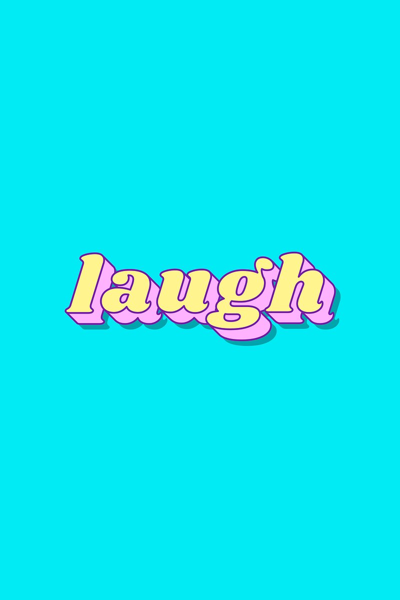 Laugh word funky typography vector | Free Vector - rawpixel