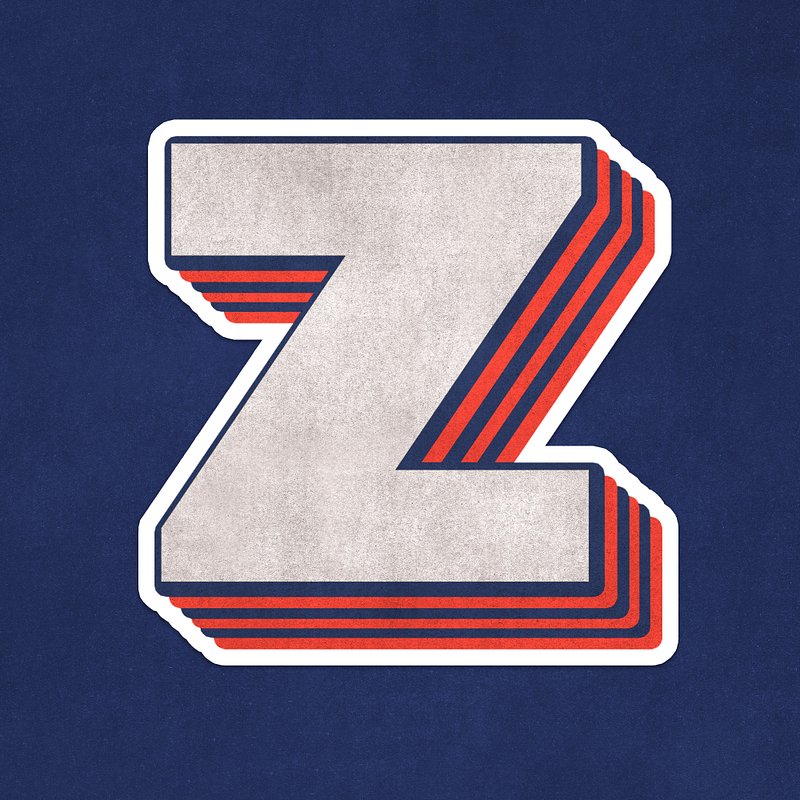 Layered letter z text effect | Free PSD - rawpixel