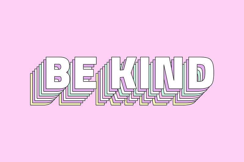 Be kind layered typography retro | Free Photo - rawpixel