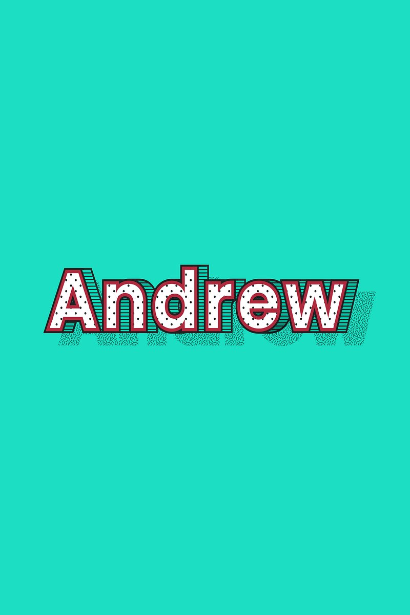 Male name Andrew typography lettering | Premium Photo - rawpixel