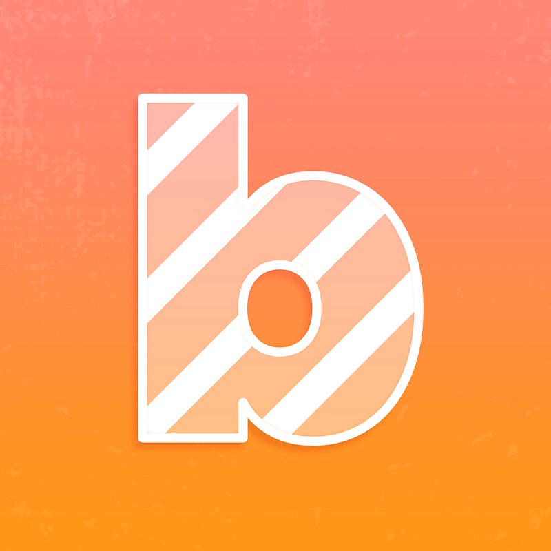 Psd Letter B Pastel Gradient | Free PSD - Rawpixel