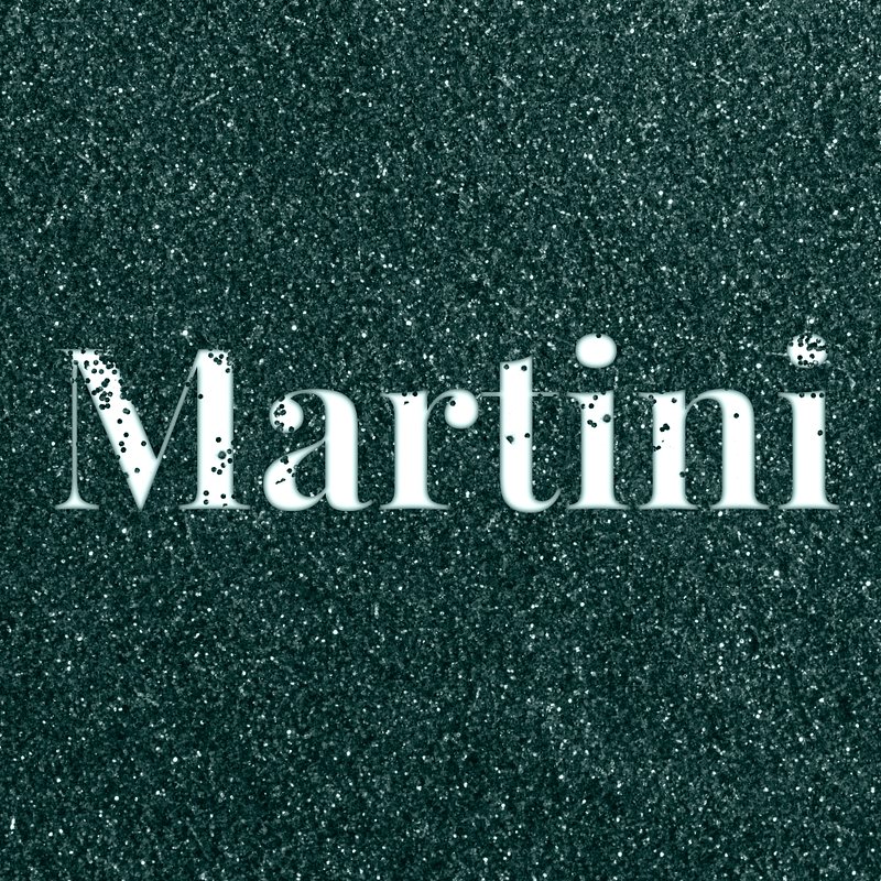 Martini text typography glitter font Free Photo rawpixel