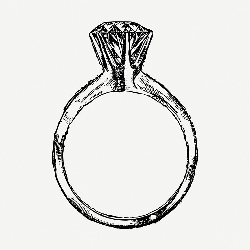 Diamond Ring Drawing Images | Free Photos, PNG Stickers, Wallpapers &  Backgrounds - rawpixel