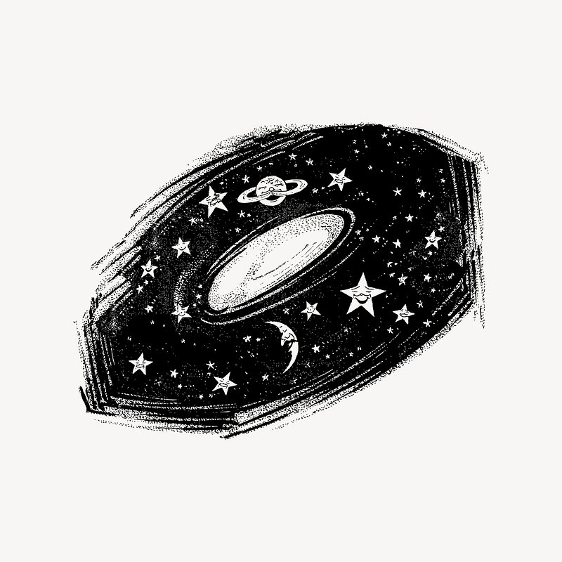 solar system clip art black and white
