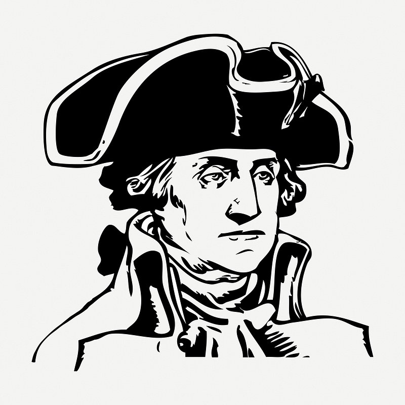 Premium Vector  Line art of george washington the 1st president of the  united states