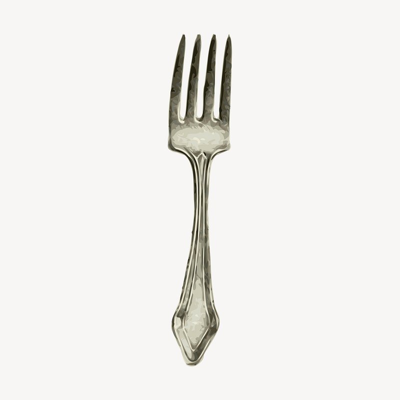 vintage fork and knife clipart