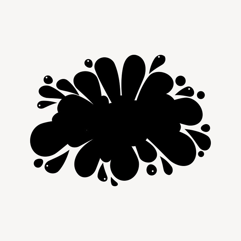 free ink blot clipart flowers