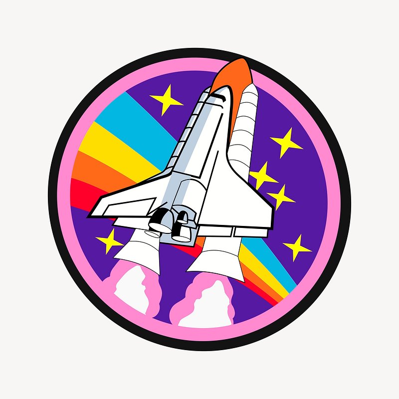 space shuttle view of rainbow