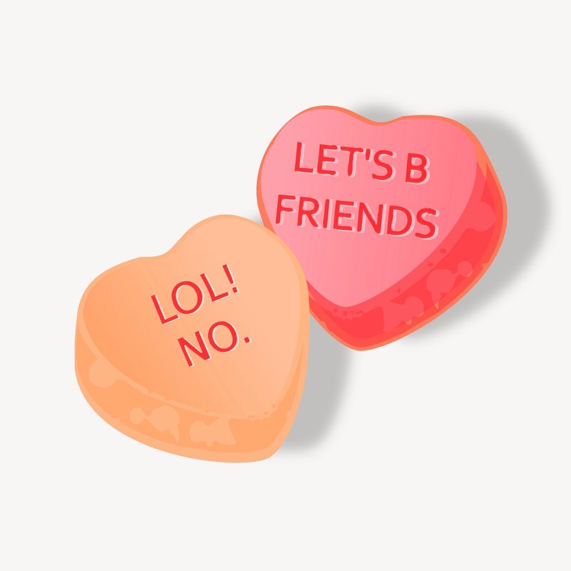 candy hearts vector