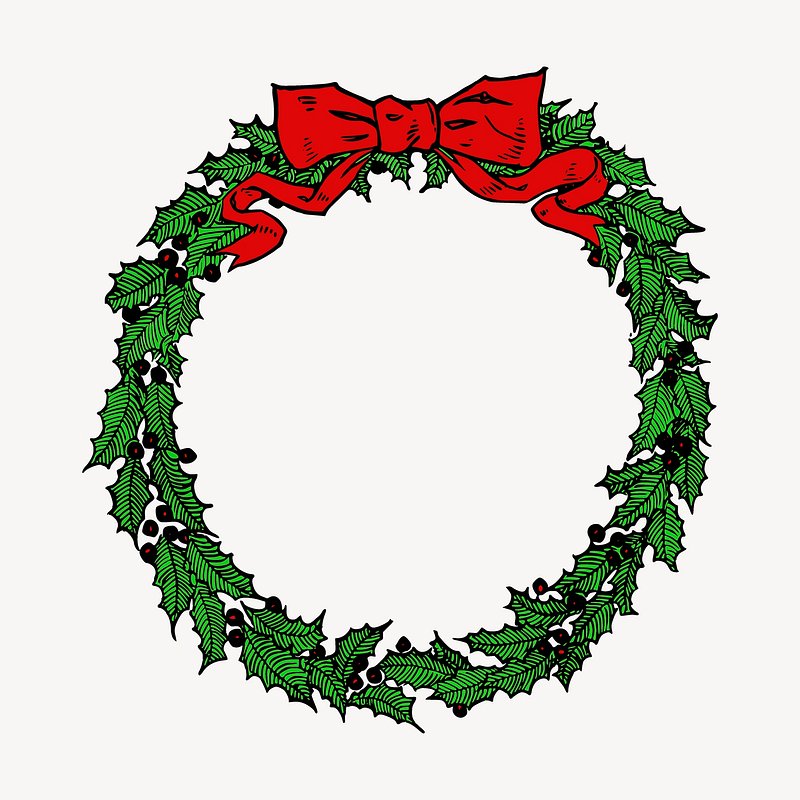 christmas wreath vector png