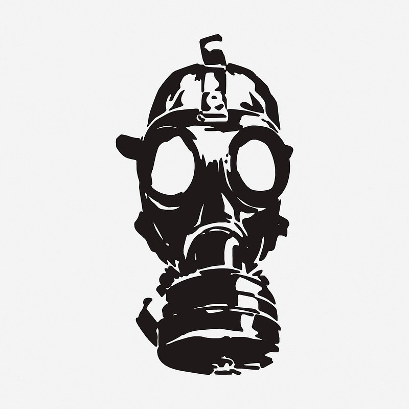 ww1 gas mask drawing