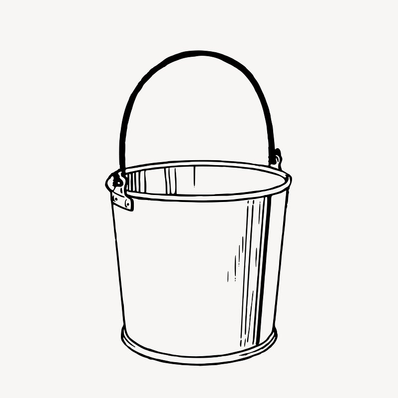 pail with water coloring page