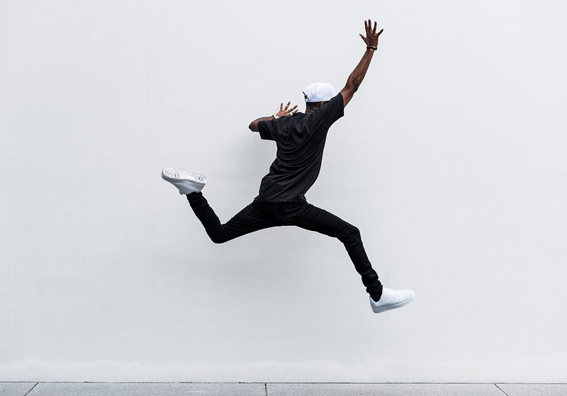 African man jumping air | Premium Photo - rawpixel