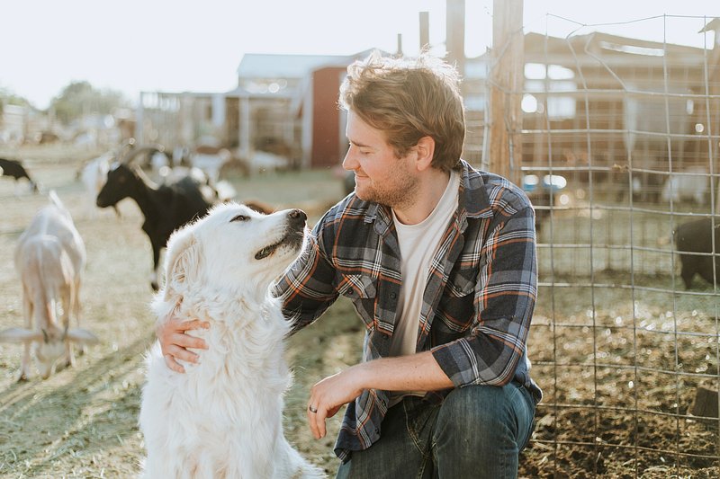 A man and his dog