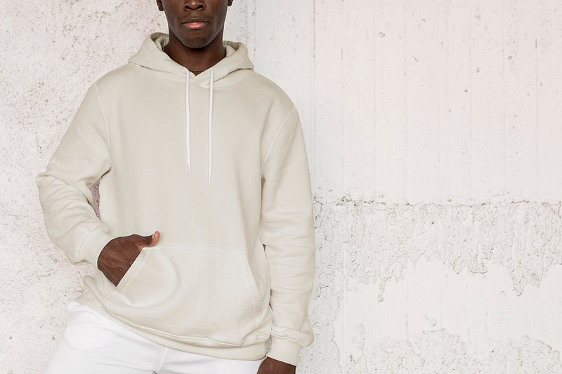 Stylish beige hoodie mockup psd | Premium PSD Mockup - rawpixel