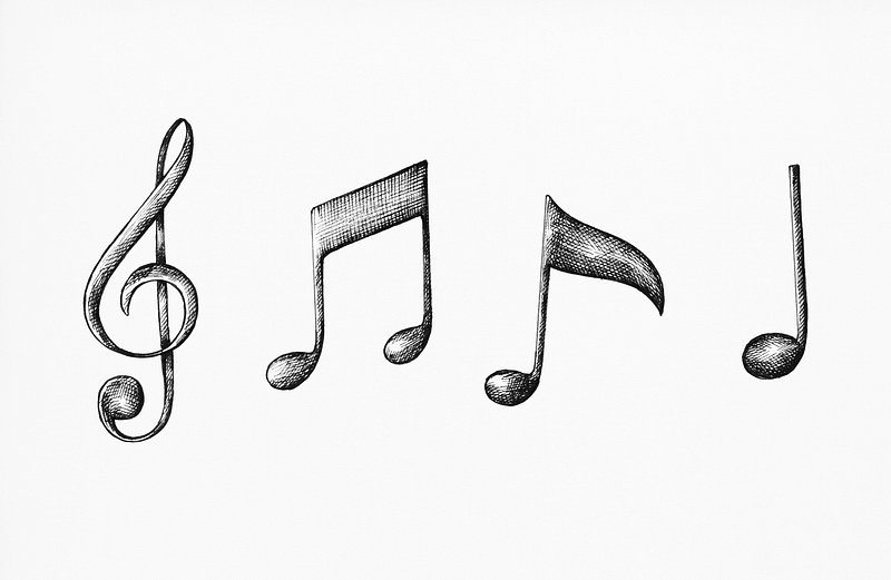 Watercolor Music Notes