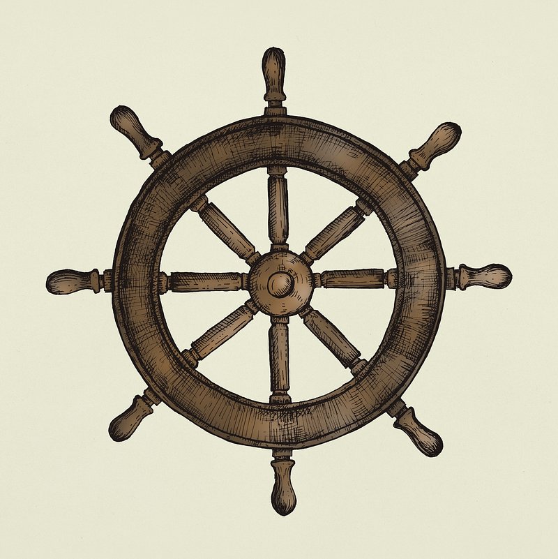 ship wheel sketch