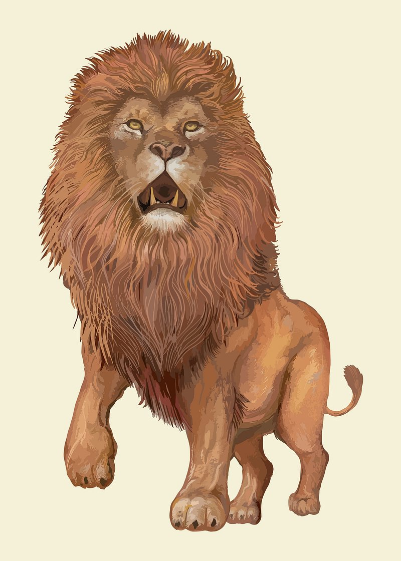Лев рычит в полный рост