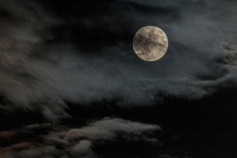 full moon night sky