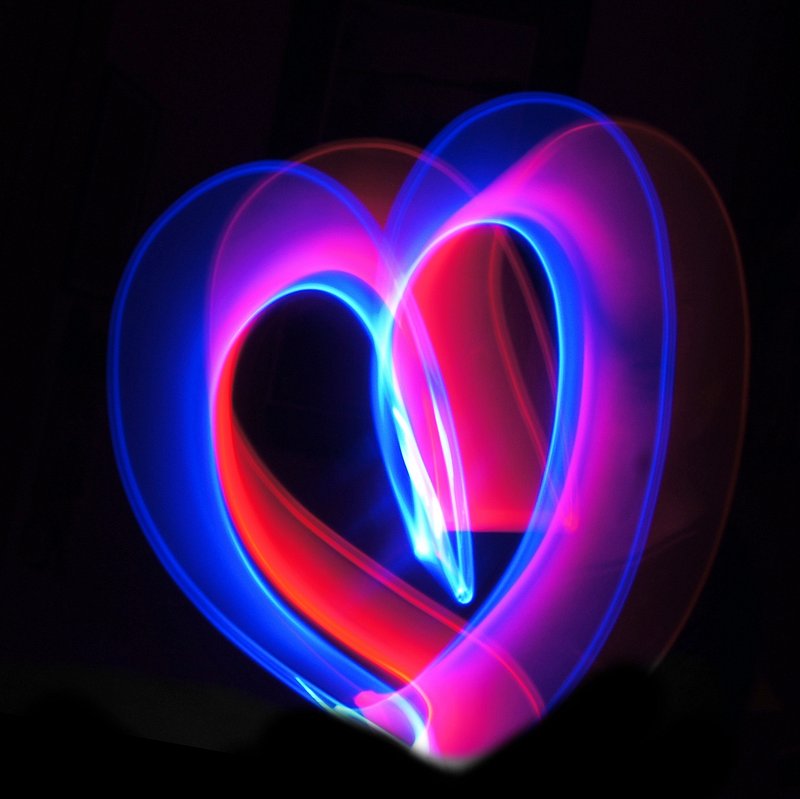 Download Pink Neon Heart Love Vector Art Wallpaper