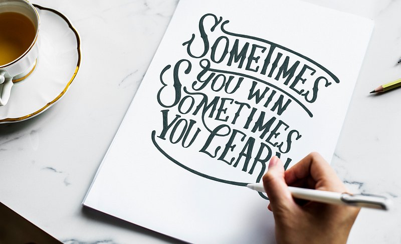 An artist creating hand lettering | Premium Photo - rawpixel