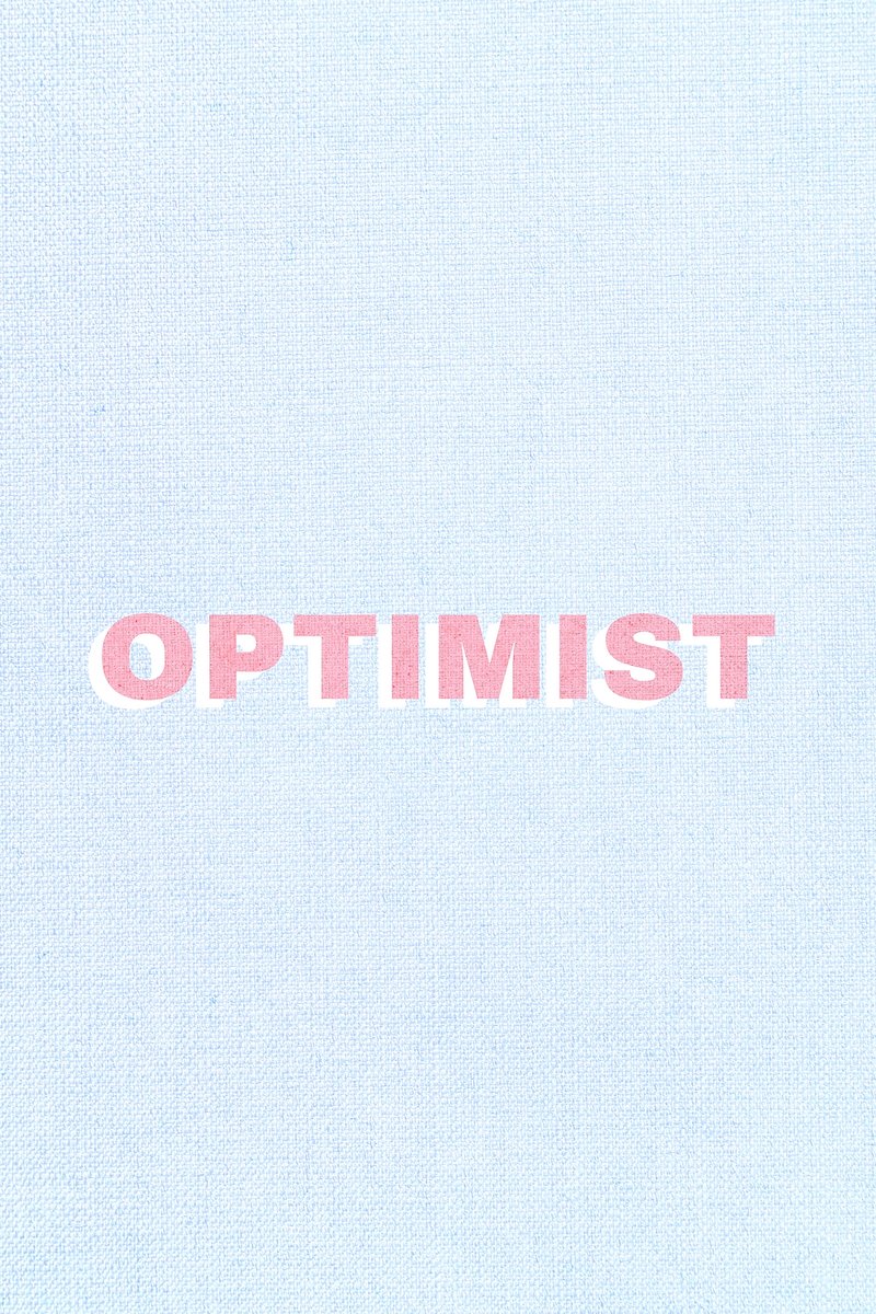 Optimist shadow word art typography | Free Photo - rawpixel