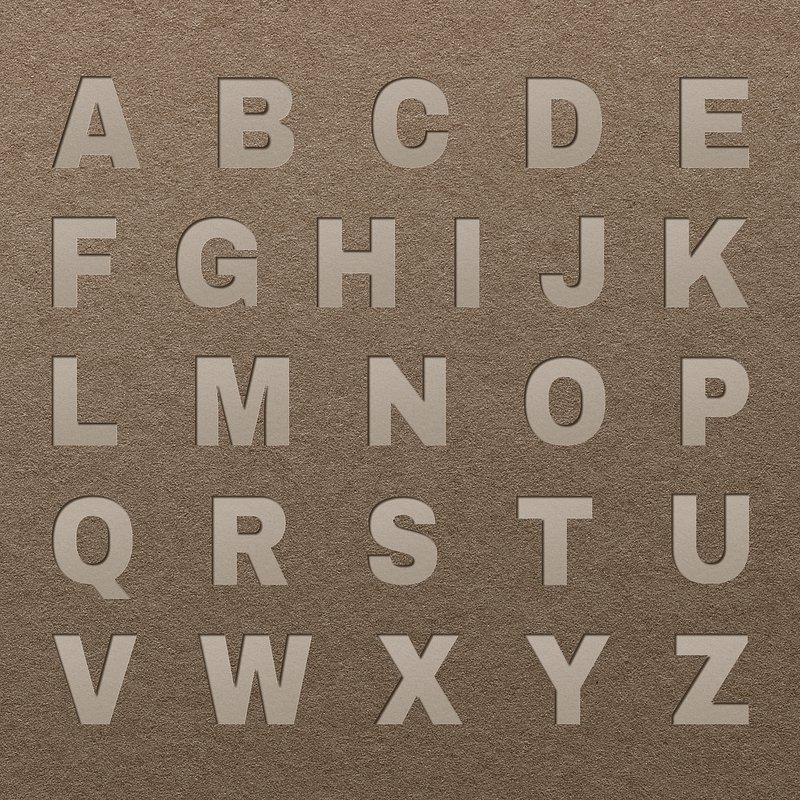 Paper cut alphabet set psd | Premium PSD - rawpixel