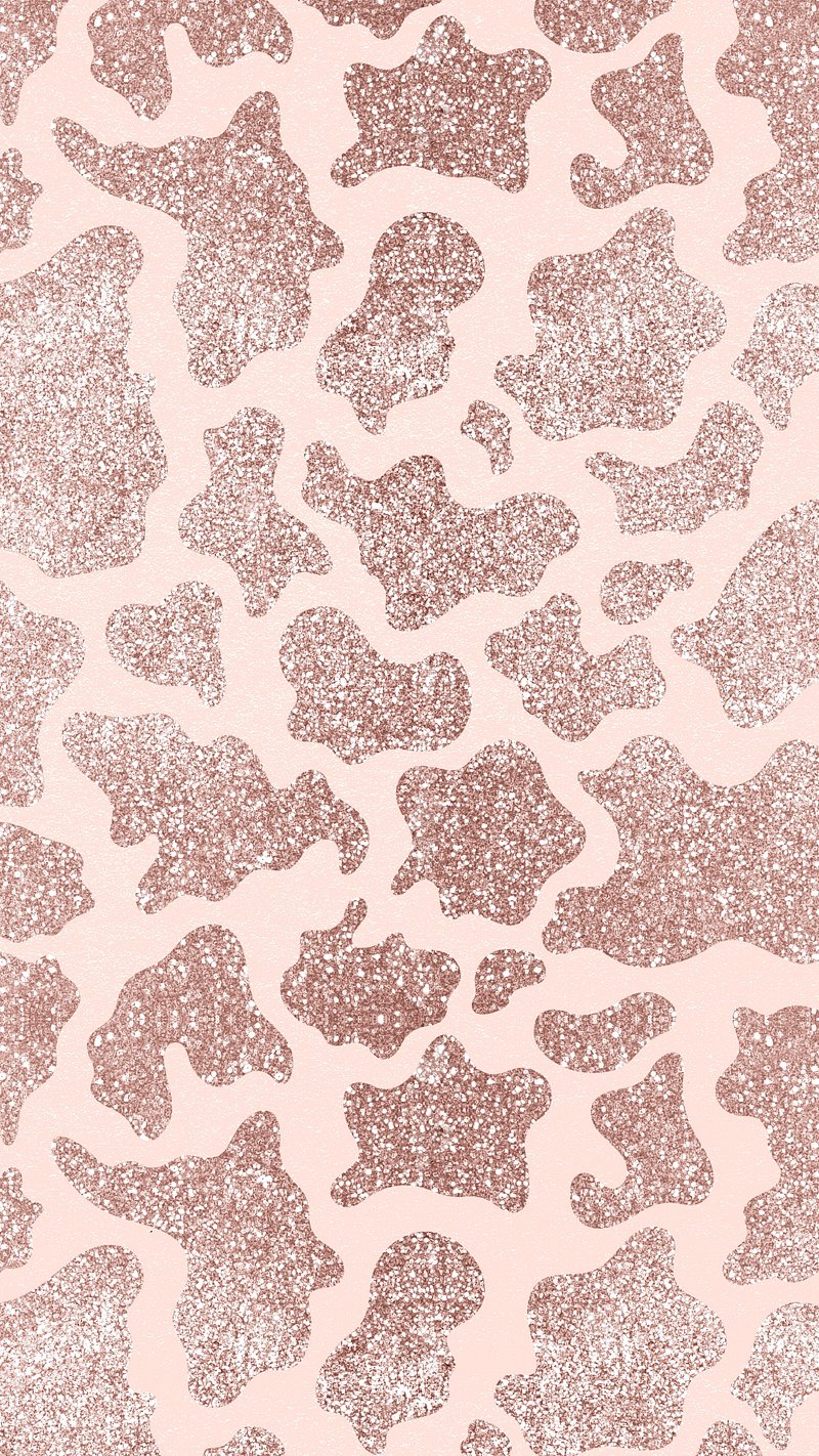 Aesthetic Pink Cow Print Wallpaper