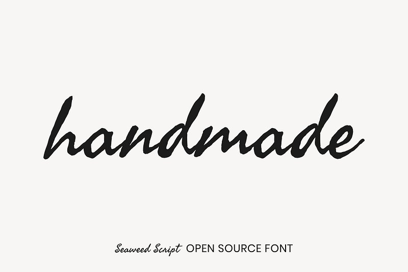 Seaweed Script Open Source Font | Free Font Add-on - rawpixel