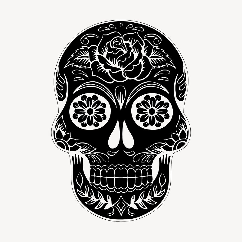 Sugar Skull PNG Transparent Images Free Download, Vector Files