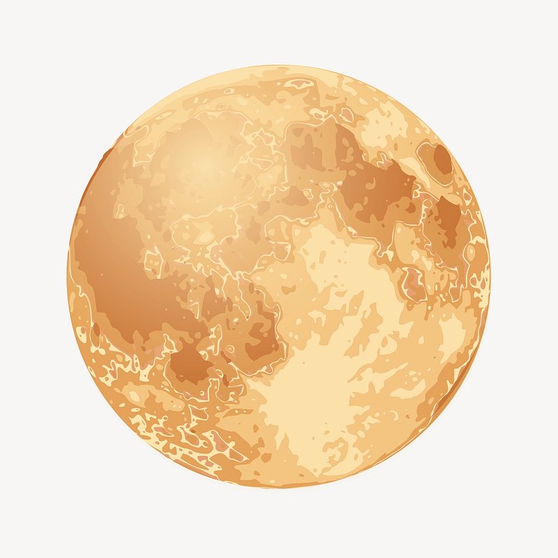 yellow full moon clip art