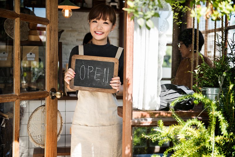 Open was shop the. Apron Mockup. Open Cafe.