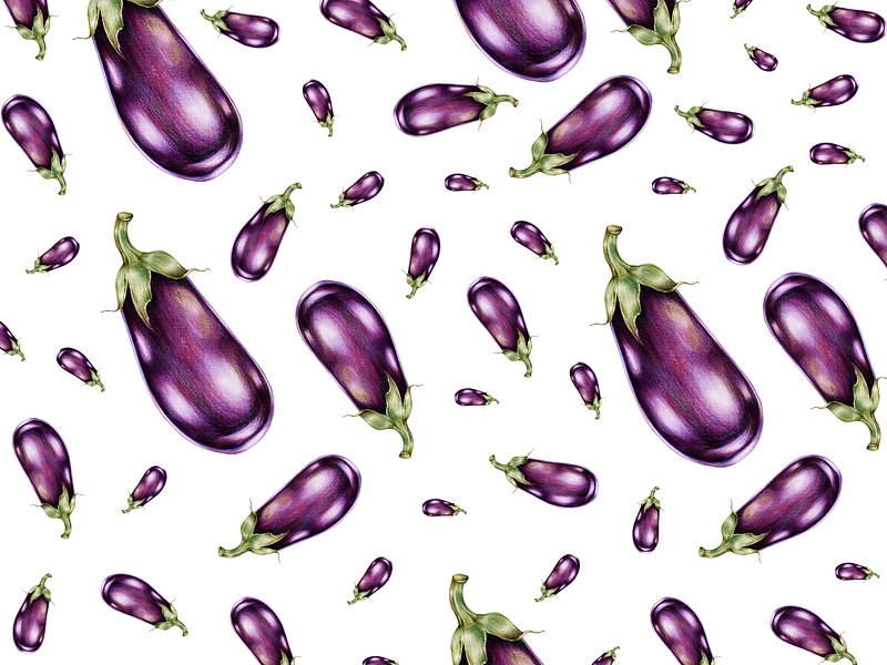 Pictures Eggplant Food Three 3 Vegetables Closeup White background