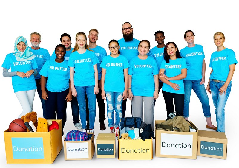 Super people donate. Volunteer Types.