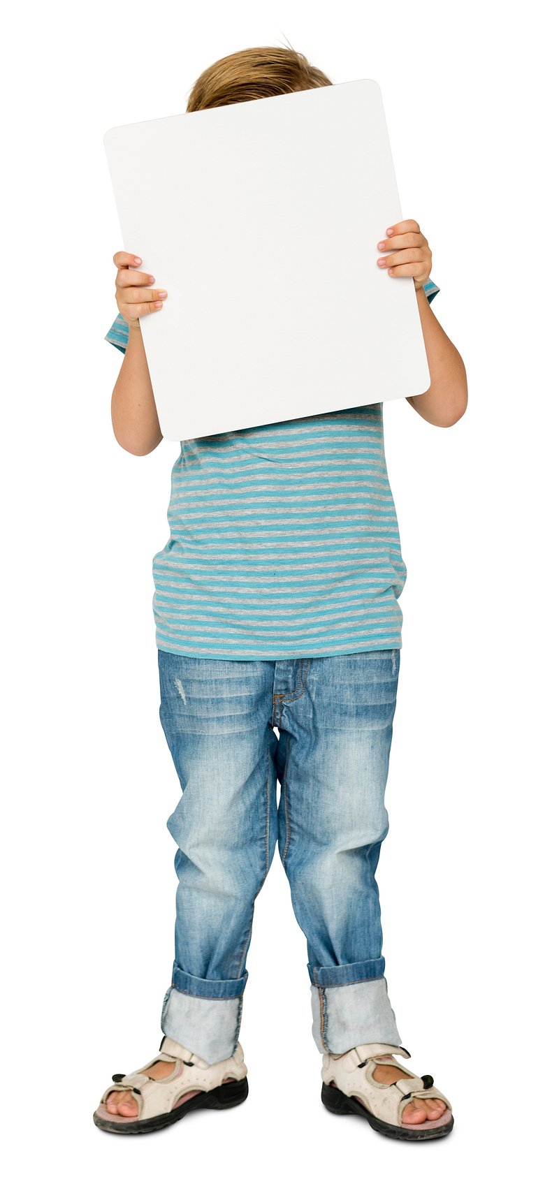 Blank boy. Мальчик держит пакет. Boy holding paper.