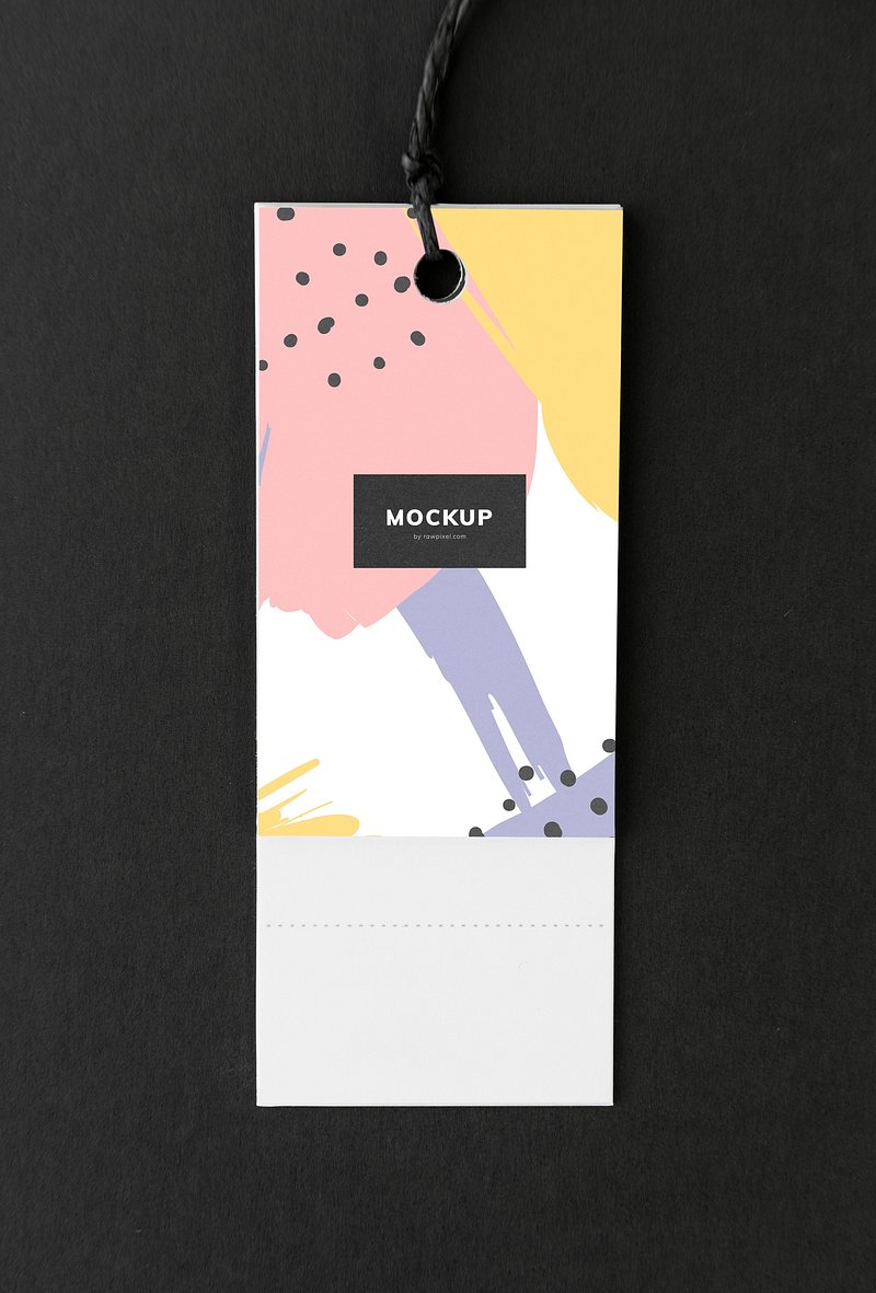 Pair of fashion label tag  Premium PSD Mockup - rawpixel