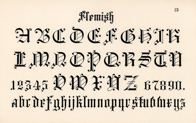 Church gothic calligraphy fonts from Draughtsman's Alphabets by Hermann  Esser Spiral Notebook by Shop Ability - Pixels