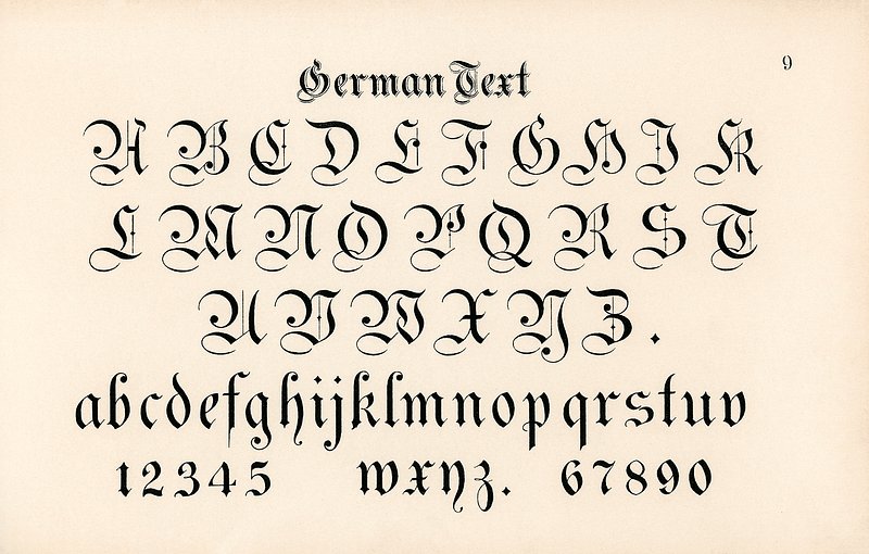 Old English calligraphy fonts from Draughtsman's Alpha…