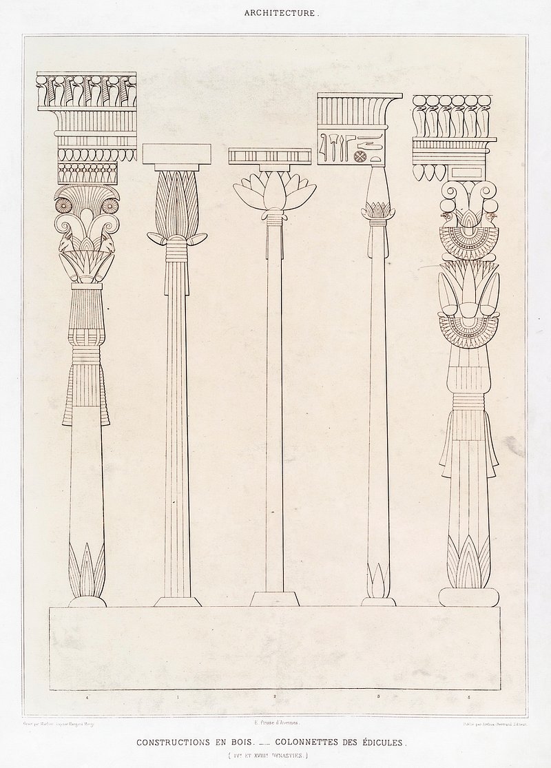 Египетская колонна рисунок
