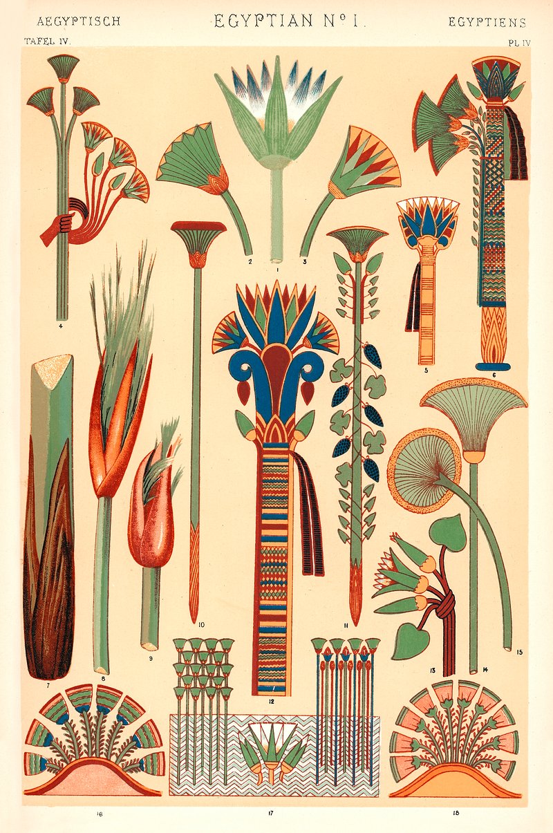 egyptian drawing pattern
