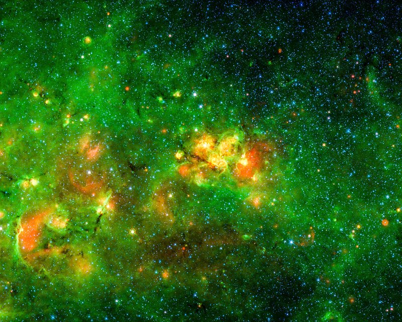 green galaxy space