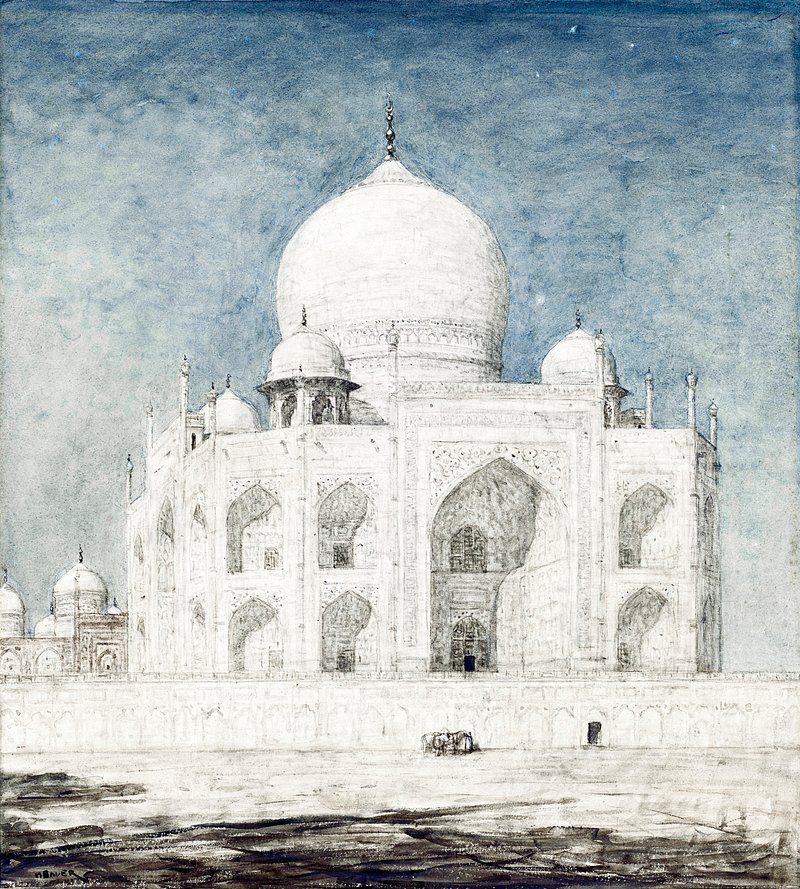 Taj Mahal Sketch by Cifercrossing on DeviantArt