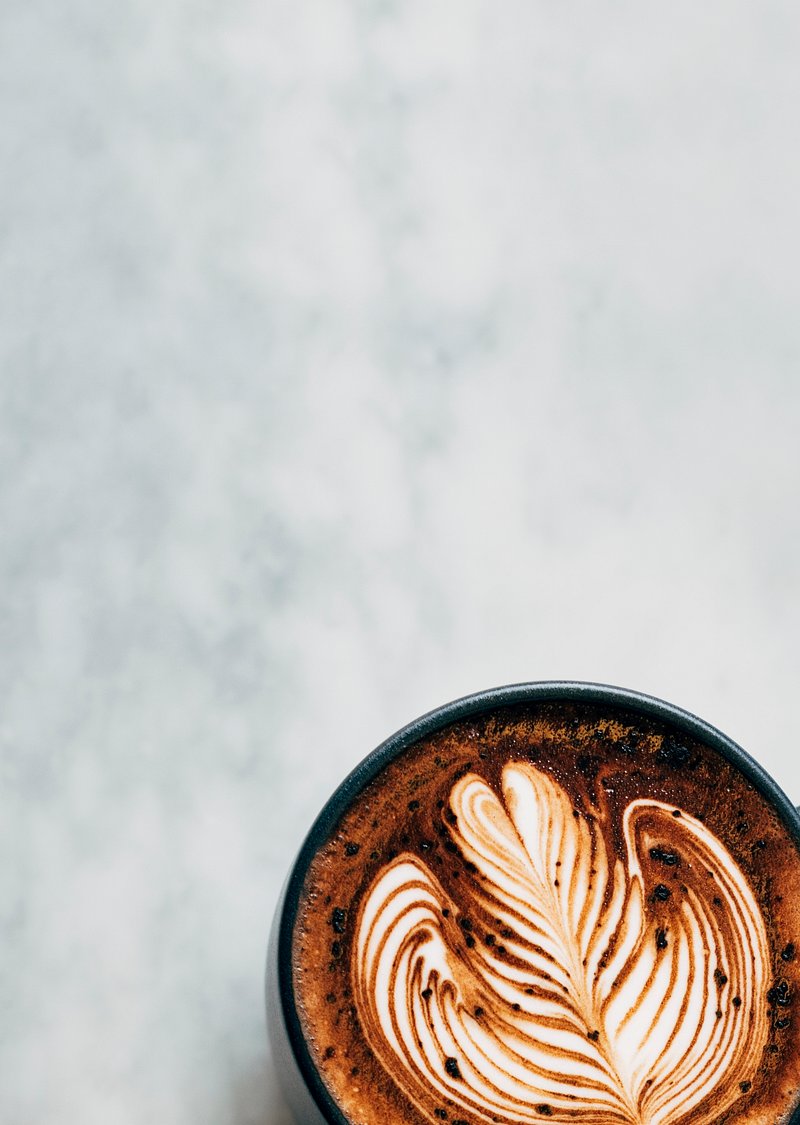 Cappuccino coffee with tree latte art, free image by rawpixel.com