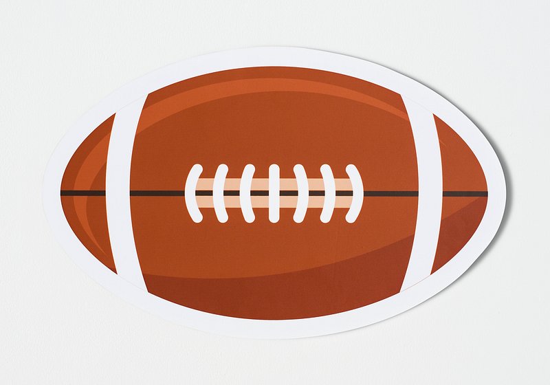 Premium PSD  Leather ball for american football game 3d rendered